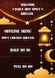 Daily Hot Spicy Biryani menu 1
