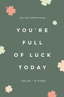 Full of Luck Today - Postcard item