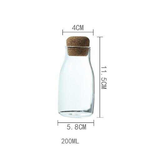 Title 3, Sealed Glass Transparent Tea Jar with Cork Lid,...