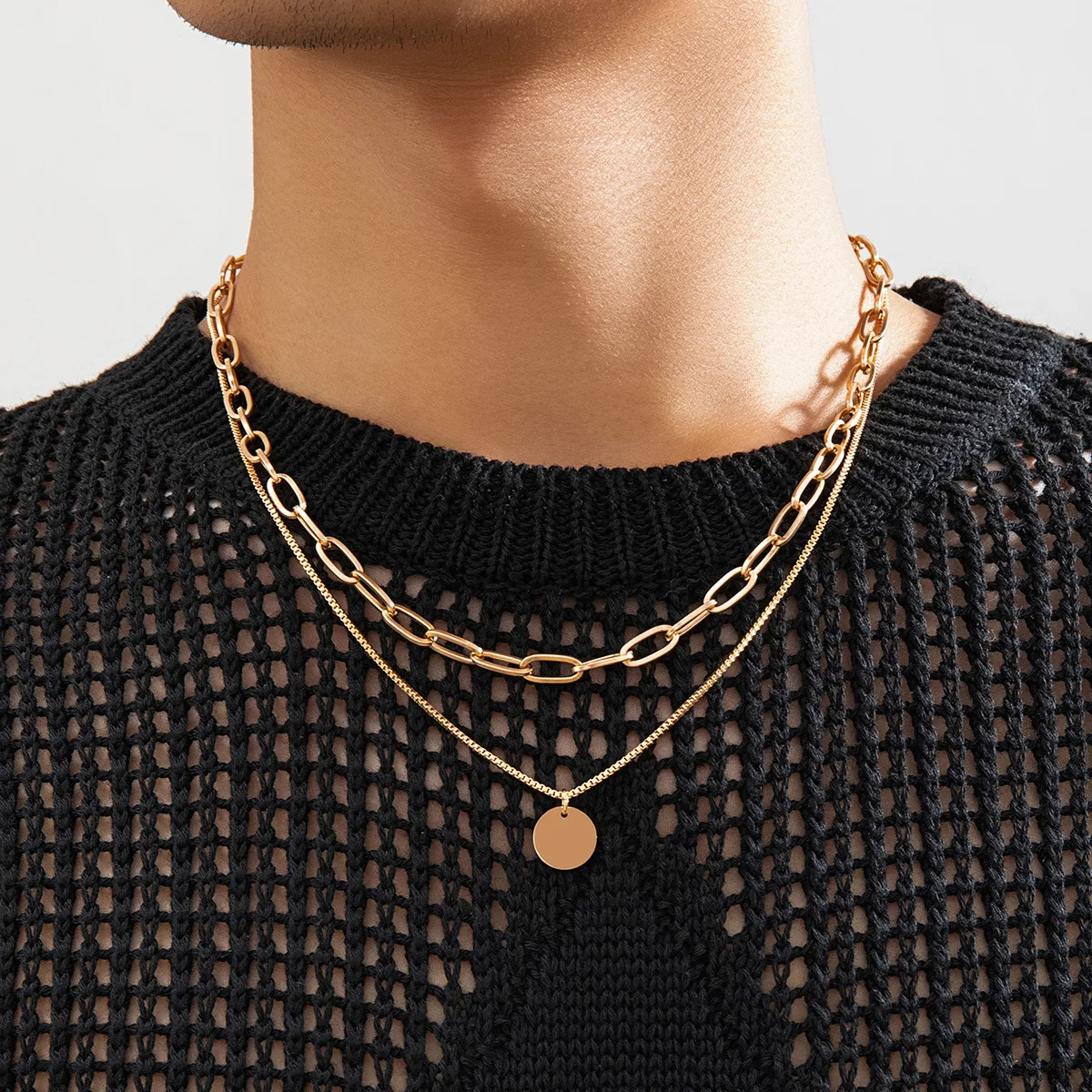 Title 7, Collier pendentif gaufrette personnalité hip-ho...