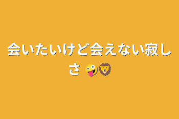 会いたいけど会えない寂しさ 🤪🦁