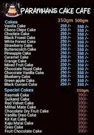 Paramhans Cake Cafe menu 1