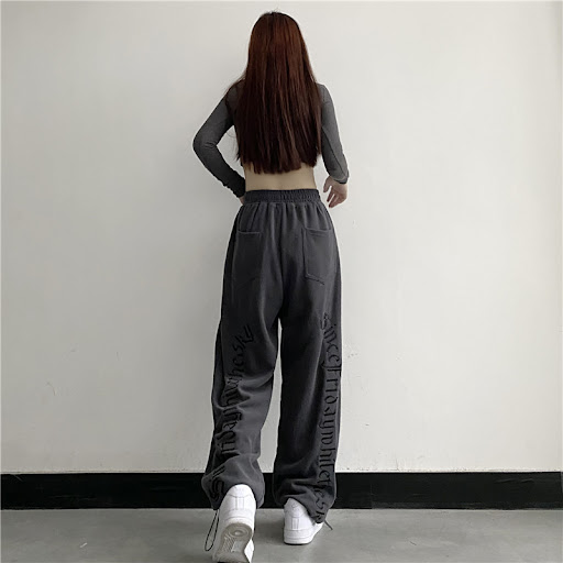 Title 8, Womens Loose Letter Print Drawstring Casual Sp...