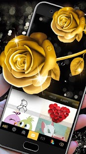 Gold Rose Lux Keyboard Theme