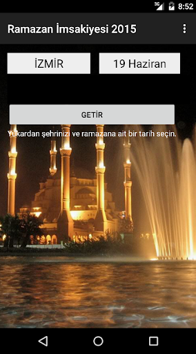 Ramazan İmsakiyesi 2015