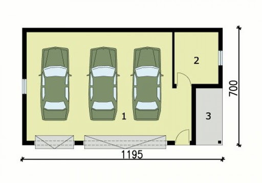 G157 - Rzut garażu