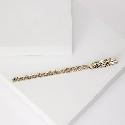 Title 7, European and American Rhinestone Wheat Chain Br...