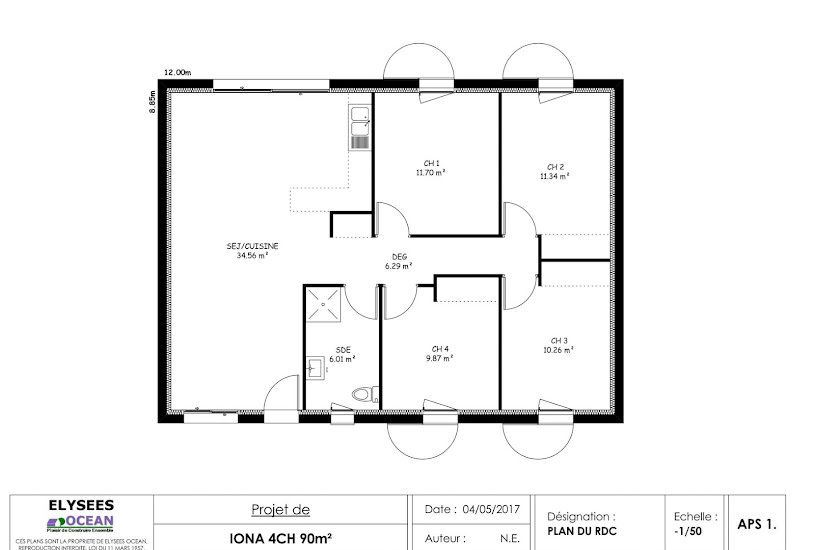  Vente Terrain + Maison - Terrain : 405m² - Maison : 65m² à Saint-Pierre-d'Oléron (17310) 