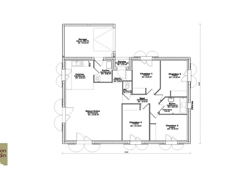  Vente Terrain + Maison - Terrain : 414m² - Maison : 85m² à Pont-du-Château (63430) 