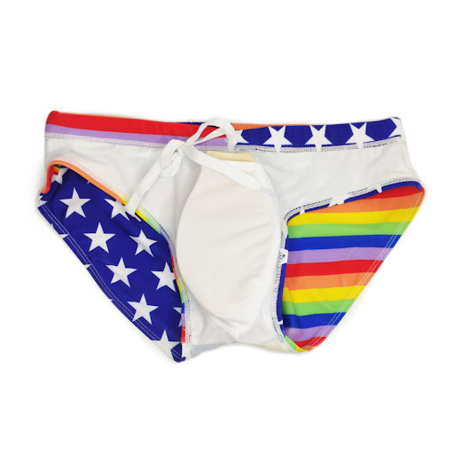 Title 3, Rainbow Stars Spliced Sexy Mens Tee