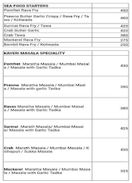 Kaveri Cafe menu 2