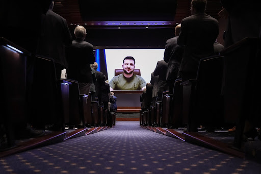 As a professional comedian until three years ago, Volodymyr Zelenskyy knows to tailor his material for different audiences. As president of a nation at war, he’s deployed that skill to great effect on a virtual world tour, inspiring and shaming in equal measure.