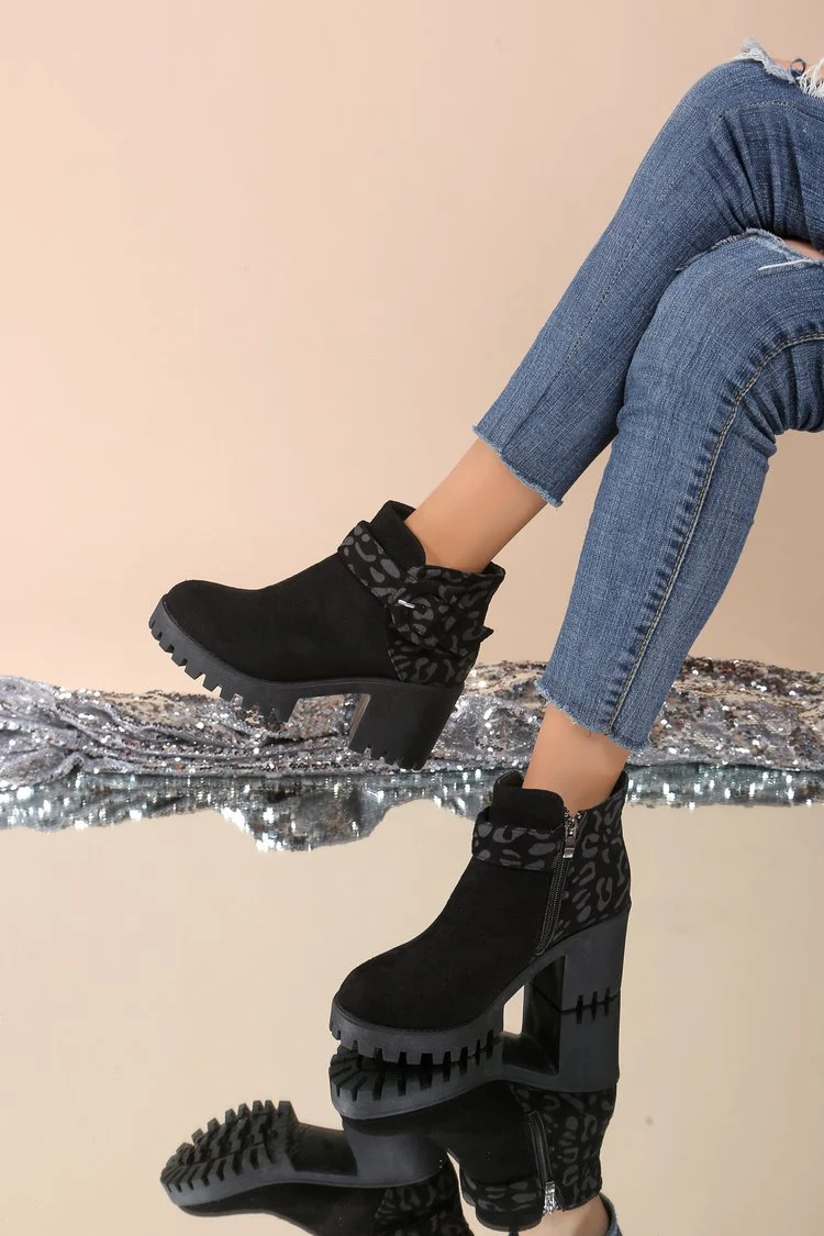 Title 8, Booties mode femme grande taille à talon épais ...
