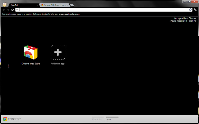 Black Theme - Aero chrome extension