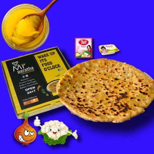 Gobhi Pyaz Paratha (Desi Ghee)