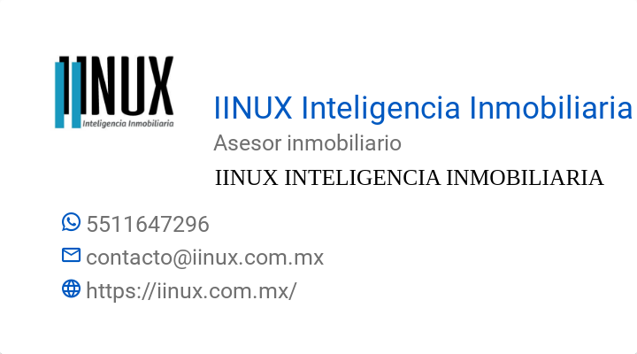 BusinessCard of IINUX Inteligencia Inmobiliaria