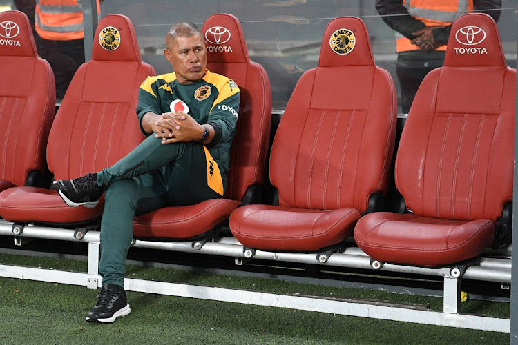 Kaizer Chiefs coach Cavin Johnson looks dejected during their Nedbank Cup last 32 defeat against Milford FC at FNB Stadium on Sunday.