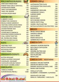 Baker's Basket menu 1