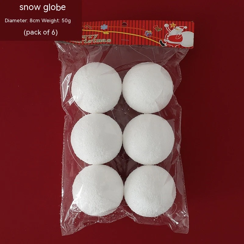 Title 6, Weihnachtsschmuck Schneebälle aus reinweißem Sc...