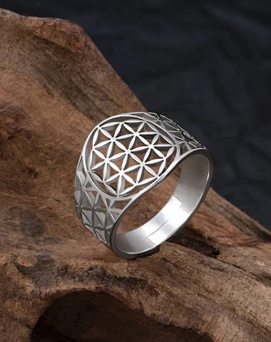 Bague étoile creuse à huit pointes - 2