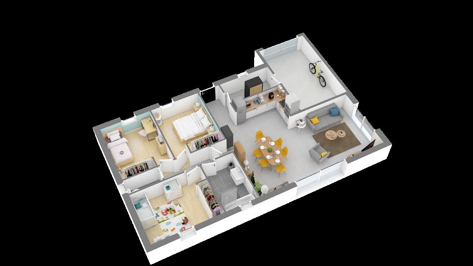 Vente maison neuve 4 pièces 86 m² à Sarbazan (40120), 161 158 €