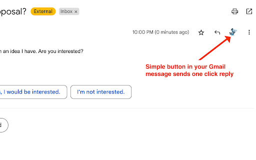 Gmail One-Click Reply