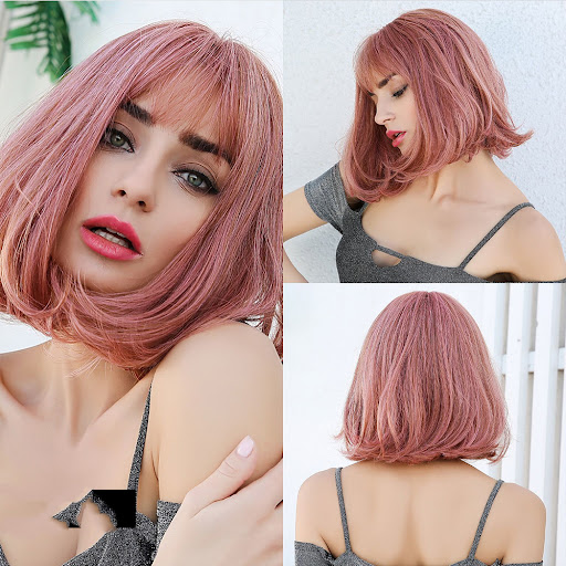 Title 5, Qi Bangs Clavicle Short Curly Hair Achieve a mo...