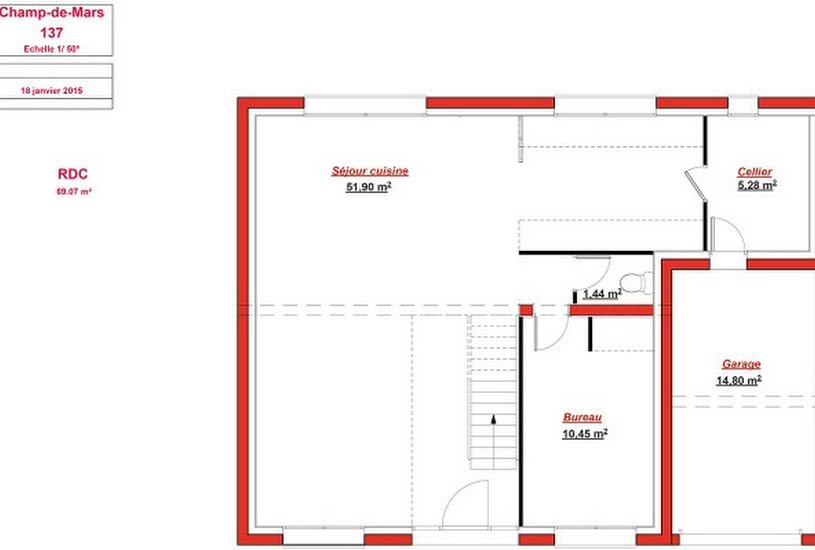  Vente Terrain + Maison - Terrain : 550m² - Maison : 137m² à La Celle-Saint-Cloud (78170) 