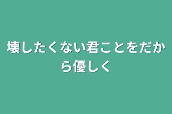 壊したくない君ことをだから優しく