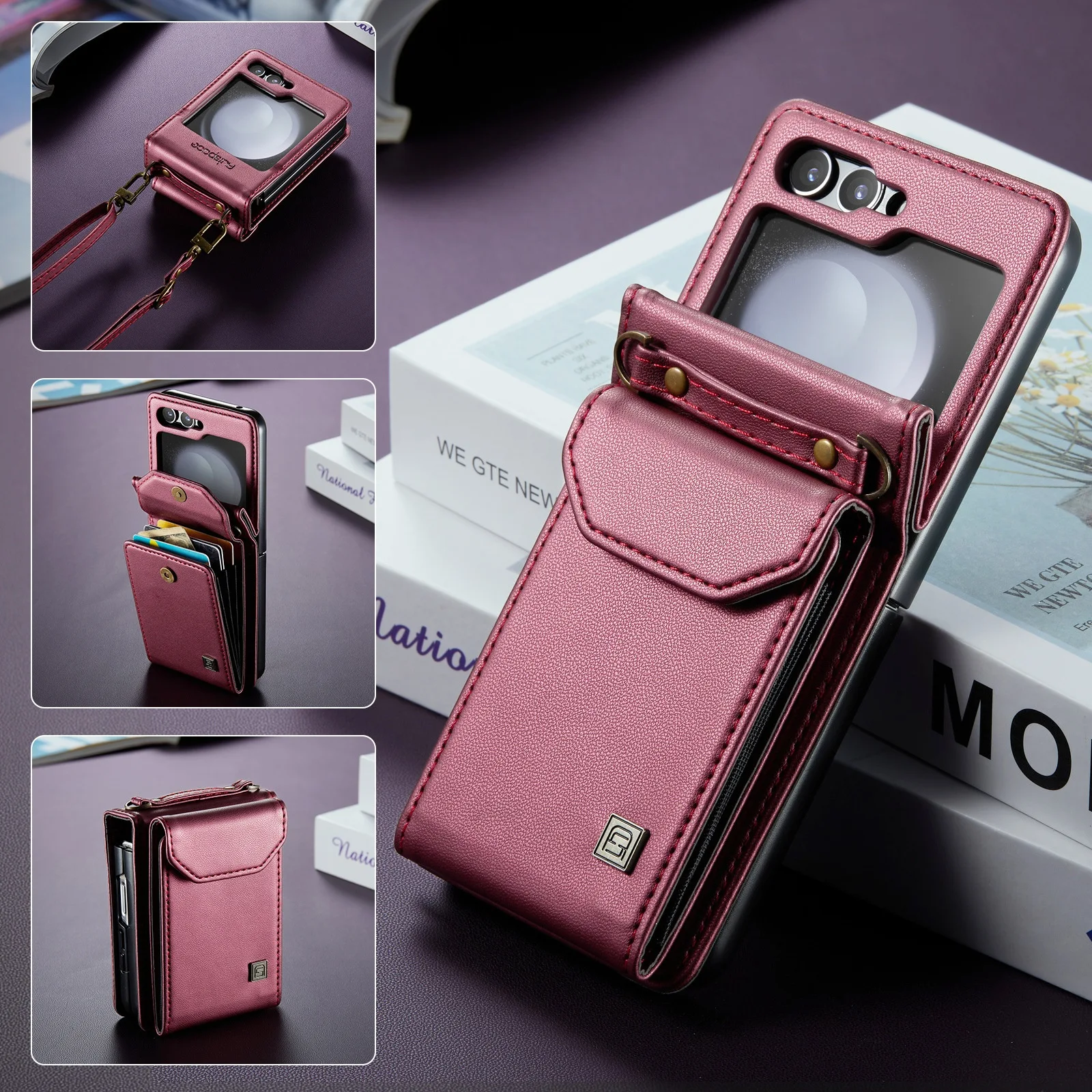 Title 3, Folding Three-in-One Protective Leather Case Pr...