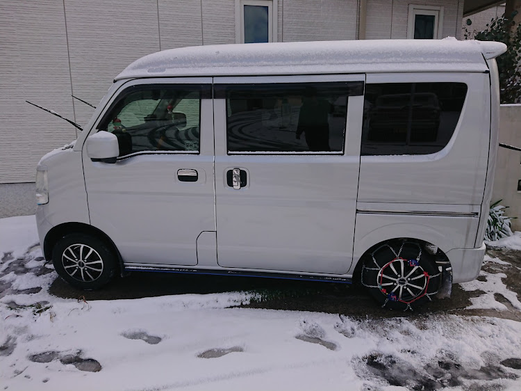 スクラムのチェーン・タイヤチェーン・雪道・チェーン装着・Auto Tracに関するカスタム事例の投稿画像1枚目