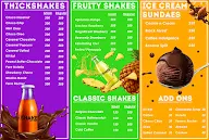 The Shake Factory menu 1