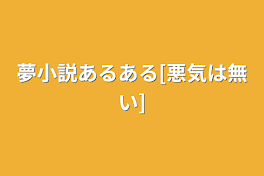 夢小説あるある[悪気は無い]