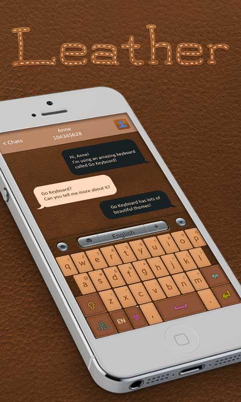 Android application Leather GOKeyboard Theme Emoji screenshort
