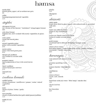 Hamsa Restaurant menu 2