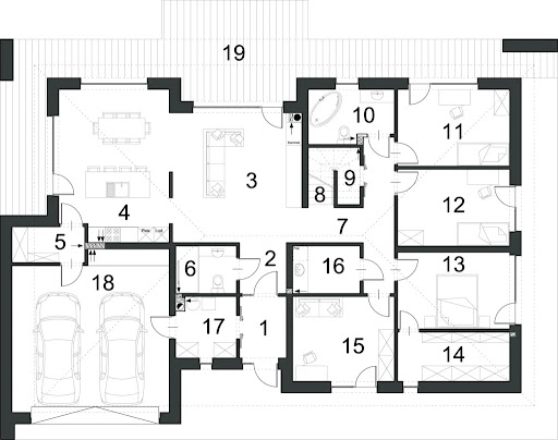 Dosadny D75 - Rzut parteru