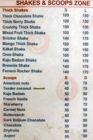 The Thick Shakes Zone menu 2