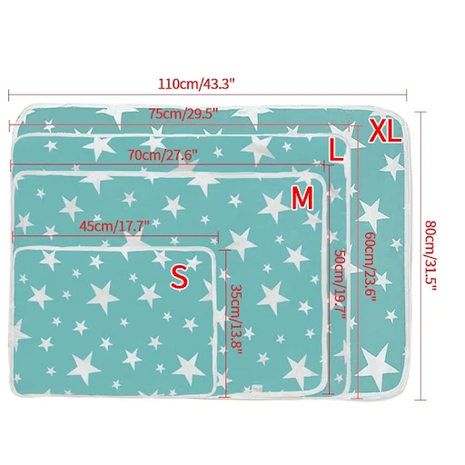 Washable Dog Puppy Training Pee Pads Reusable Large Super Absorbency Diaper Rabbit Wee Whelping Mat for Indoor Outdoor T