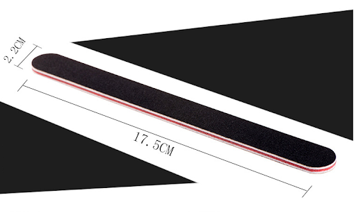 Title 4, Nail Tool Double-sided Black Red Heart Polishin...