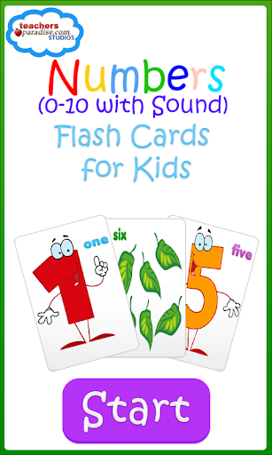 0-10 Numbers Baby Flash Cards