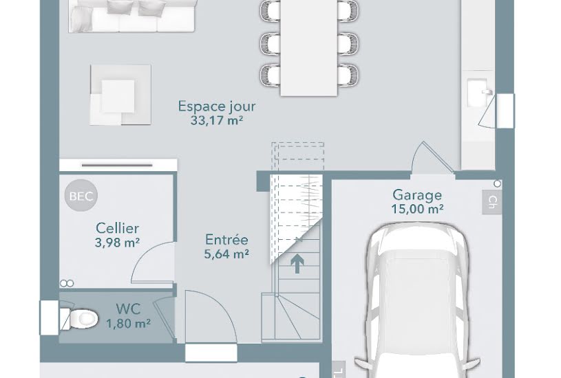  Vente Terrain + Maison - Terrain : 530m² - Maison : 95m² à Saint-Rustice (31620) 