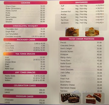 Monginis menu 