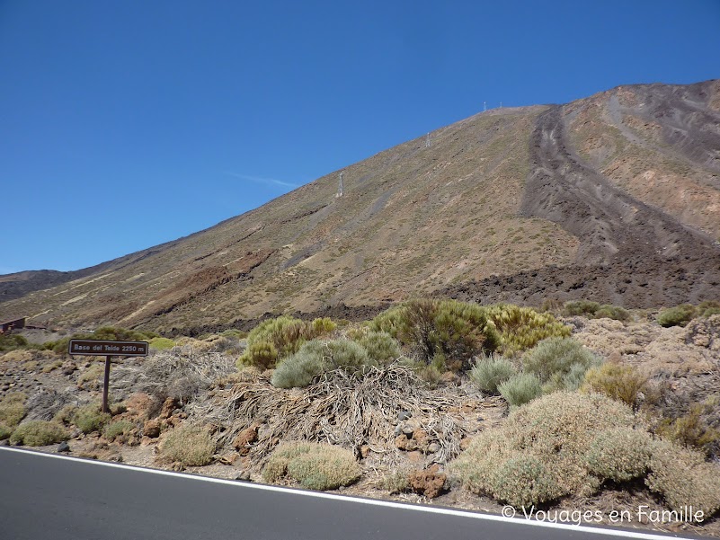 Tenerife, parc national du Teide, accès Montana Blanca