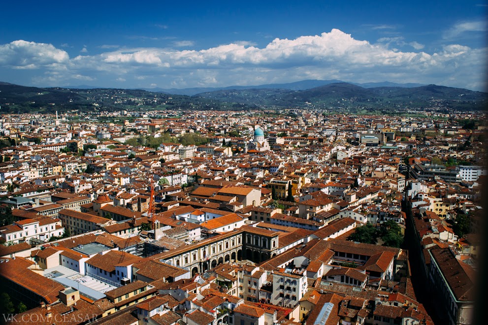 Флоренция с купола Санта-Мария-дель-Фьоре