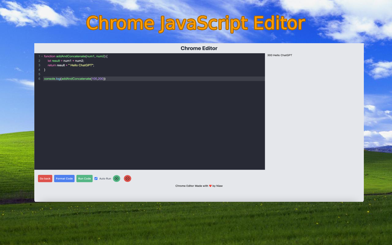 Chrome JavaScript Editor Preview image 1