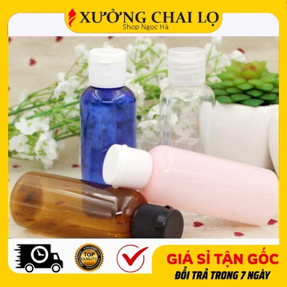 Chai Nhựa Nắp Bật Siêu Rẻ [10Ml - 250Ml] Chai Nhựa Pet Nắp Nật (Đủ Màu) Chiết Mĩ Phẩm, Nước Rửa Tay, Dầu Gội