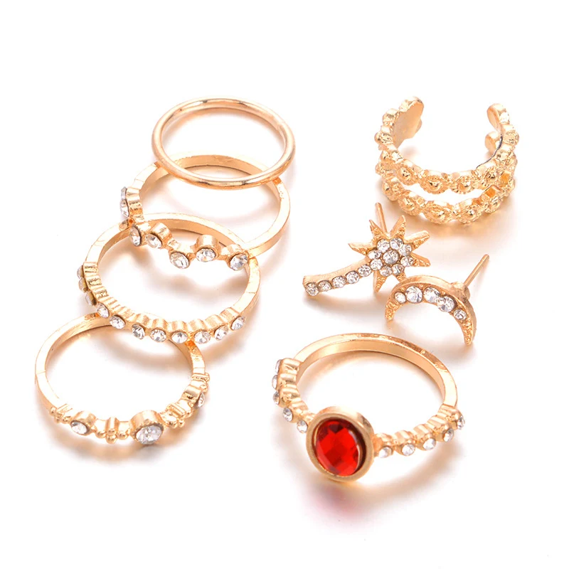 Title 4, Bague combinée Ruby huit pièces Un bijou polyva...