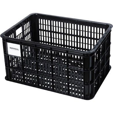 Basil Crate Basket - Large, 40L, Recycled Plastic, Black