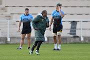 Allister Coetzee (Head Coach) during the South African national mens rugby team training session at Saut du Laup on November 13, 2017 in Paris, France.