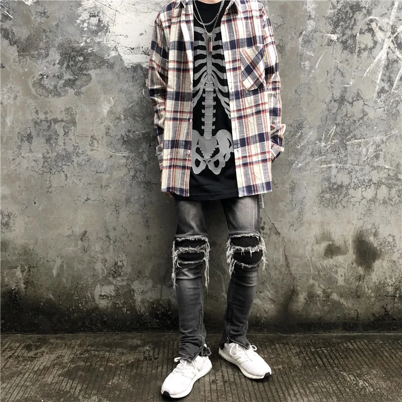 High Street Hem Plaid Shirt
